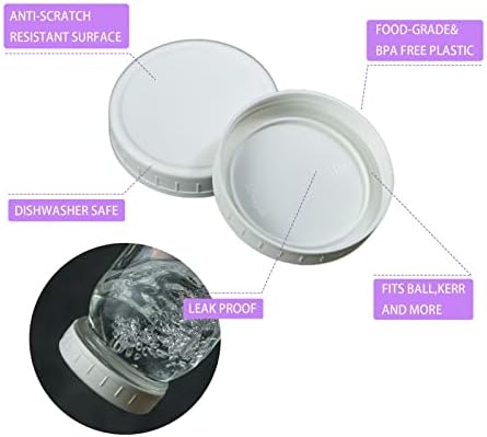 Jumterlee Mason Jars - 12-Piece Set with Airtight Lids for Kitchen Use