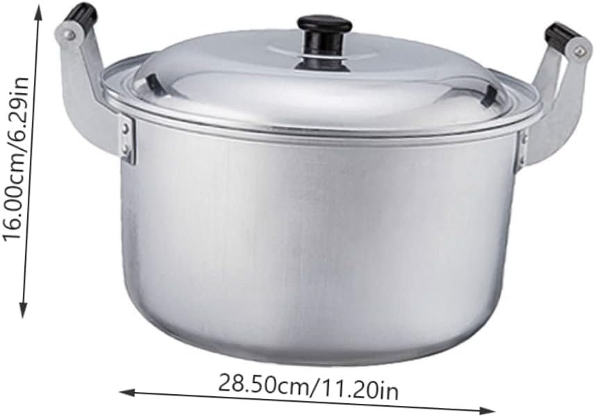 STOBAZA Aluminum Soup Pot - Multifunctional Cooking Pot for Kitchen Use - Safe Sturdy