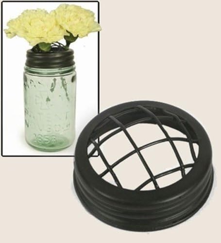 Unique Rustic Mason Jar Lids with Floral Designs