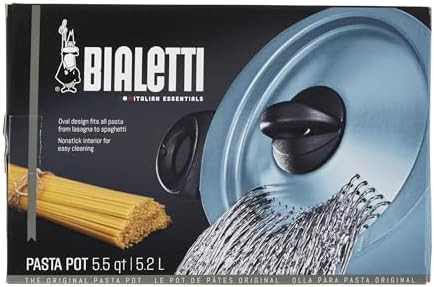 Bella Trieste Nonstick Pasta Pot 55-Quart Strained
