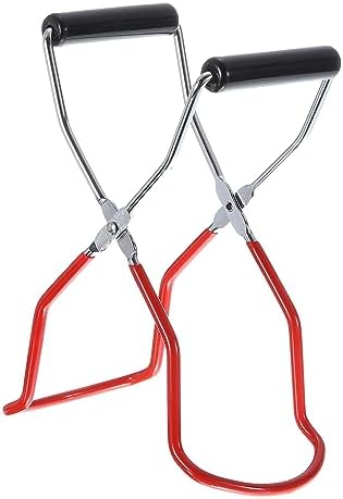 Uxcell Canning Jar Lifter Tongs Stainless Steel with Plastic Grips 22cm