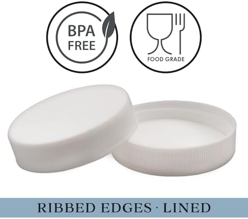 24-Piece White Plastic Lid Set with Liners