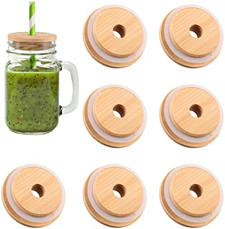 Bamboo and Silicone Yogurt Jar Lids