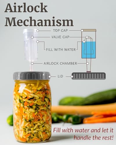 Elementi Fermentation Kit - Keep Vegetables Submerged Perfect for Fermenting by Hand