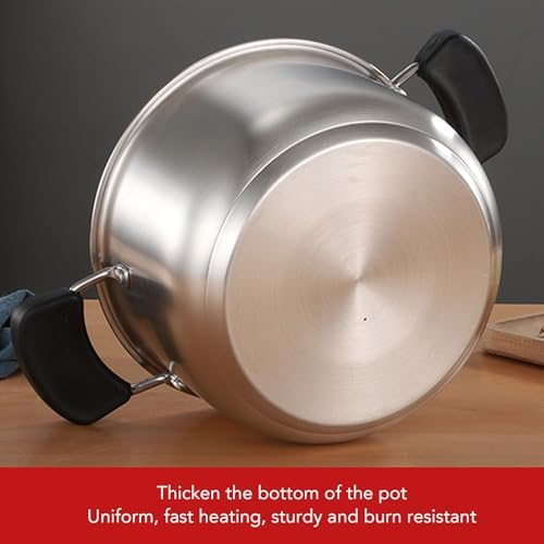 Buachois Stock Pot with Glass Lid and Steam Basket