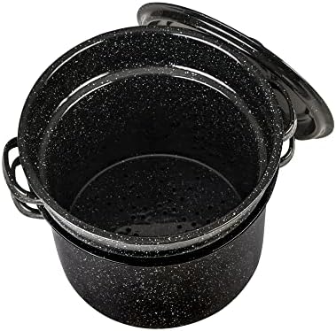 Granite Ware 75 Qt 3-Piece Pasta Pot Set with Lid and Strainer