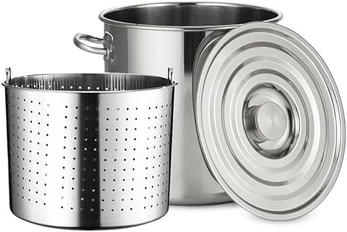 Wzglod Large Deep Stainless Steel Stock Pot Boiling