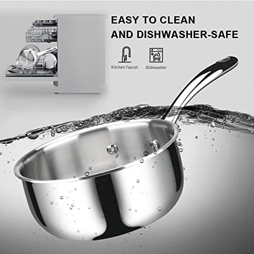 Duxtop Tri-Ply Stainless Steel Saucepan