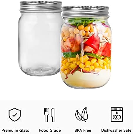 Haneye 20-Piece Glass Mason Jars