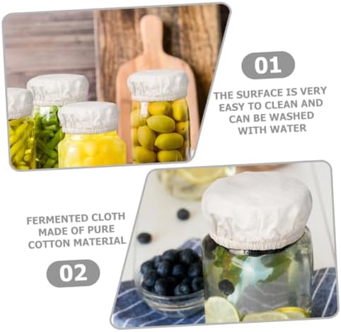 4pcs Cotton Jar Covers for Glass Jars and Canning Lids