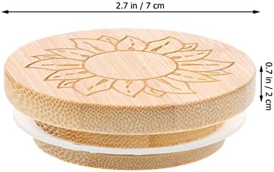 PRETYZOOM 8pcs Airtight Lid Glass Jar Covers for Storage and Baking