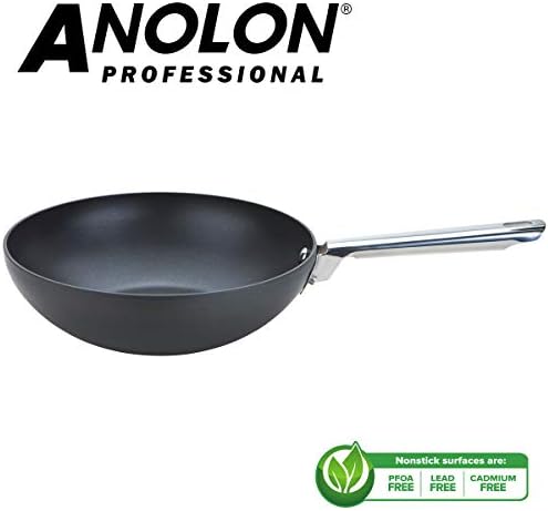 Premium 26cm Anolon Hard Anodised Stir Fry Pan with Ecommerce Features -Lifetime Guarantee
