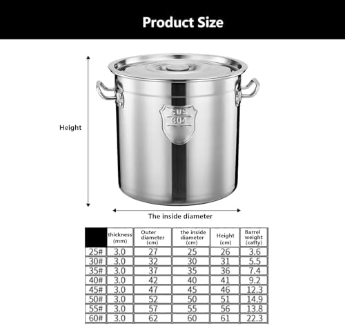 AIZYR 304 Stainless Steel Stock Pot 25x26cm 1