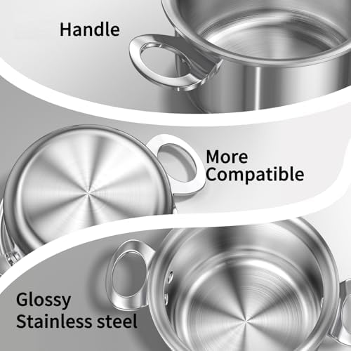 MACEVIA Mini Sauce Pan Stainless Steel ButterWarmer for Home Kitchen 135oz400ml