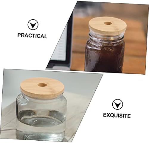 4-Piece Mason Jar Lids with Straw Holes