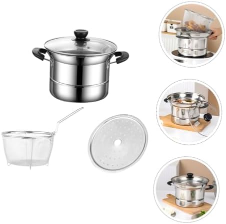 Stainless Steel Single-Handle Deep Fryer Pot for Pasta More