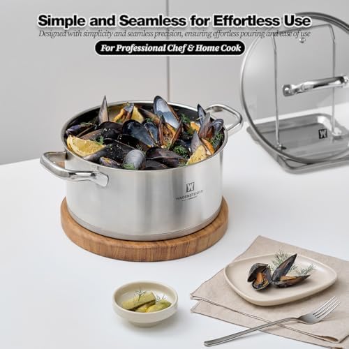 Versatile Stock Pot with Tempered Glass Lid