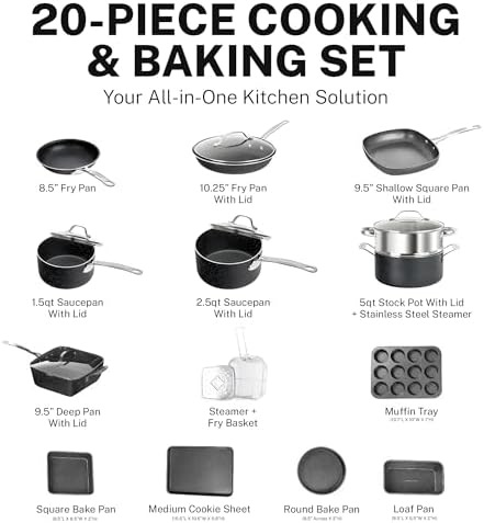 Granitestone 20-Piece Cookware Set