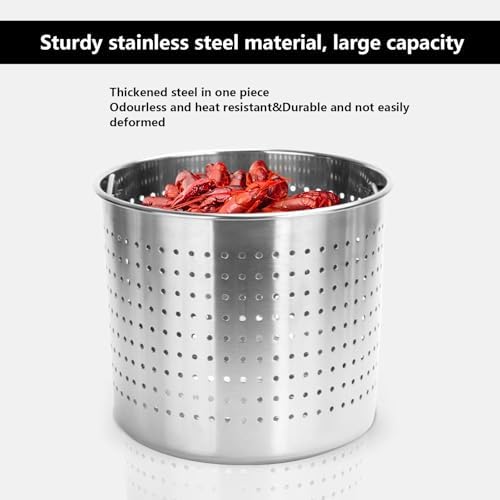 AIZYR Heavy-Duty Stock Pot with Steamer Basket 40cmx40cm