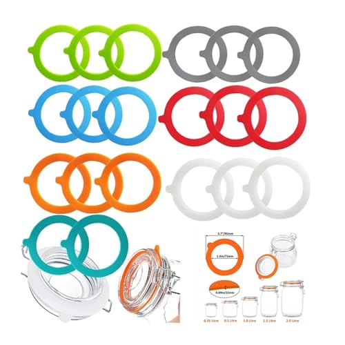 5Pcs Silicone Gasket Seals for Glass Jars 1