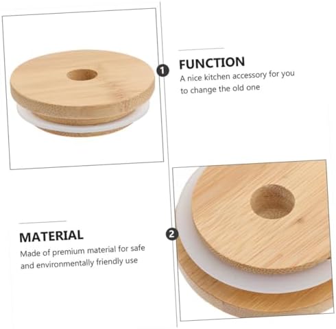 4pcs Airtight Jar Lids with Straw Hole for Mason Jars