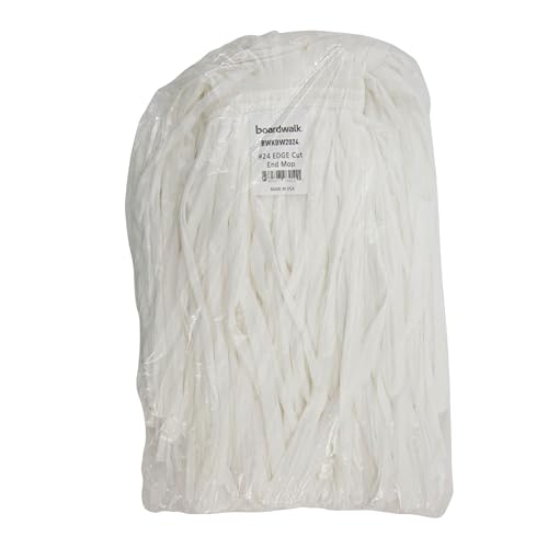 Boardwalk Cut-End Wet Mop Head No 24 White 12Carton