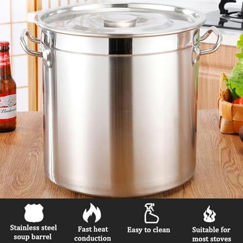 Wzglod Large Crawfish Boil Pot Heavy Duty Stainless Steel Stockpot