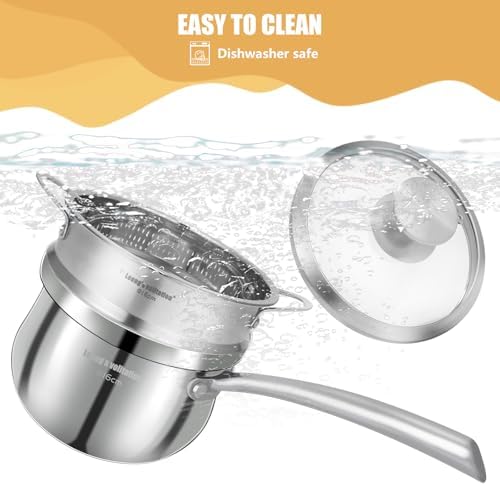 23 qt Tri-Ply Stainless Steel Saucepan with Steamer