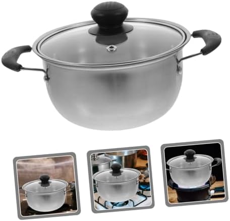 Stainless Steel Soup Pot with Lid Small Cooking Pot for Home Use