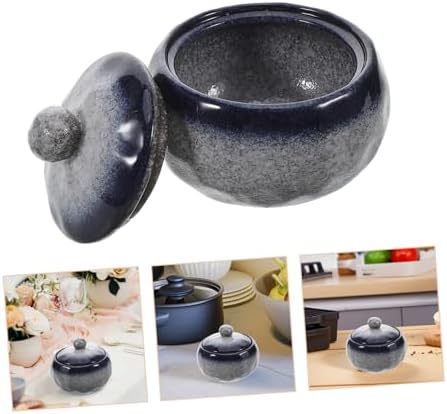 BESTOYARD Japanese Ceramic Stew Pot with Lid for Single Serving
