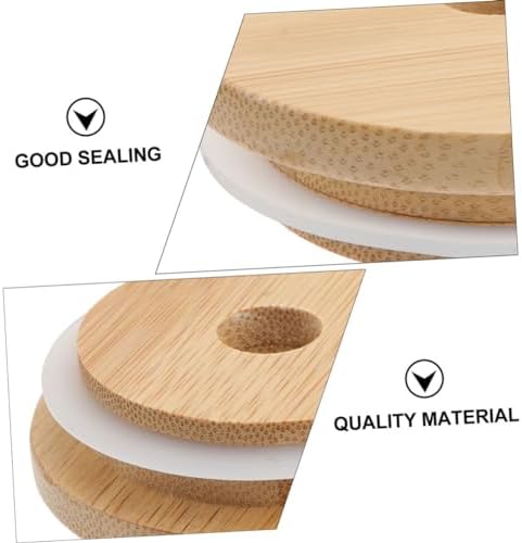 4pc Mason Jar Lids with Straw Hole Reusable Seal Lid