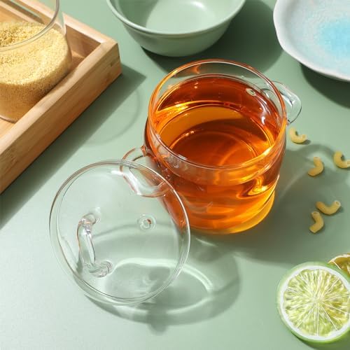 SHERCHPRY Clear Glass Stockpot with Lid for Home and Kitchen Use
