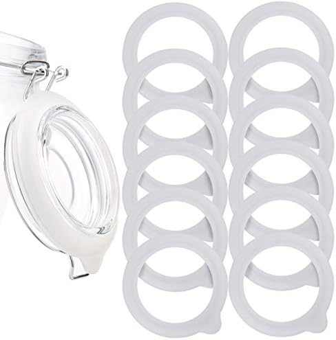 12-Piece Silicone Jar SealsReplacement for Mason Jars