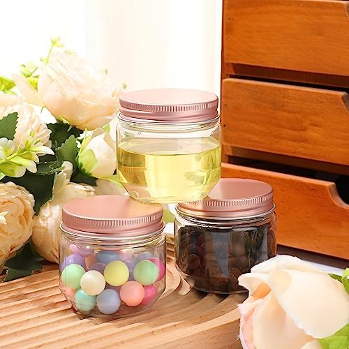 Tanlade 60 Pcs Clear Plastic Jars with Lids Fast
