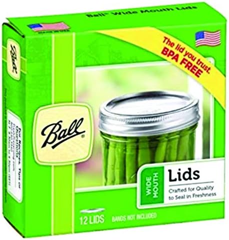 Ball Glass Jars Wide Mouth Lids 12-Piece Set