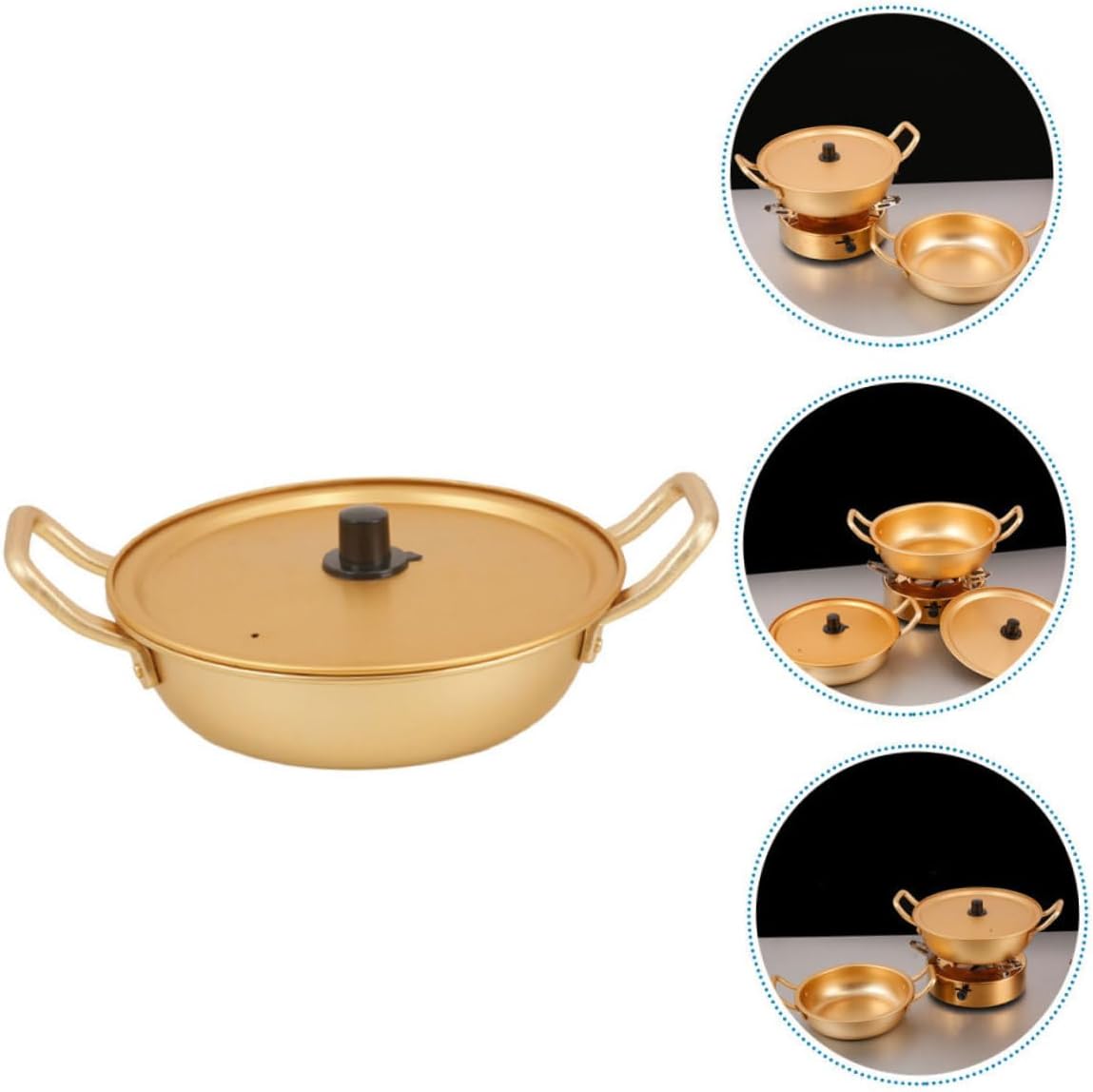 ABOOFAN Aluminum Instant Noodle Stock Pot with Lid