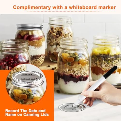 52PCS Mason Jar Lids RingsReusable Airtight Canning Jar lids for Home Kitchen