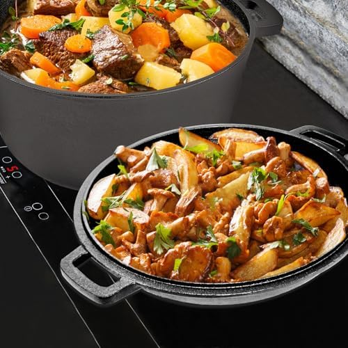 Durable 2-in-1 Dutch Oven Set for Camping Cooking