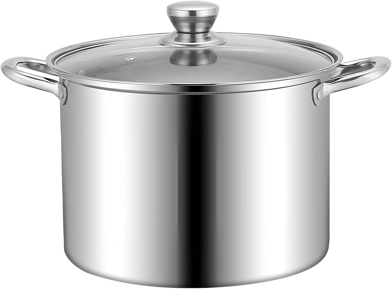 Tri-Ply Stainless Steel Stock Pot with Glass Lid