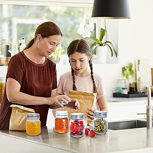 20-Pack Glass Mason Jars with Labels for Food Storage