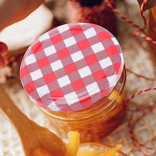 Luxshiny 40pcs Wide Mouth Mason Jar Lids 63mm