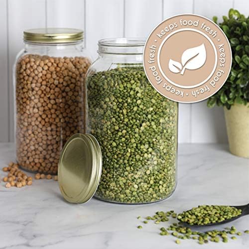 2-PK 1 Gallon Glass Mason Jars