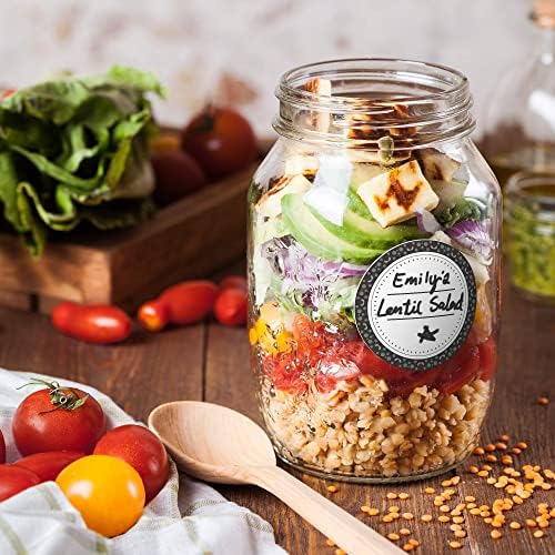 MESS Dissolvable Canning Labels for Jars 200 Labels Easy to Use