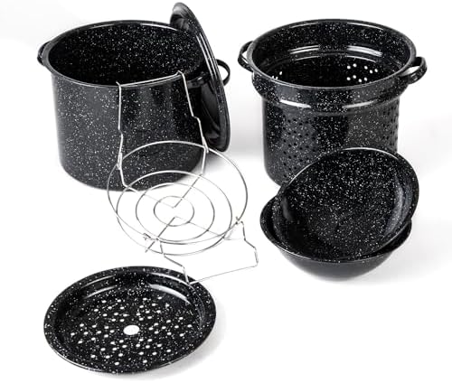 Multi-Use Stock Pot Set 8 Quart with Tamale and Canning Features