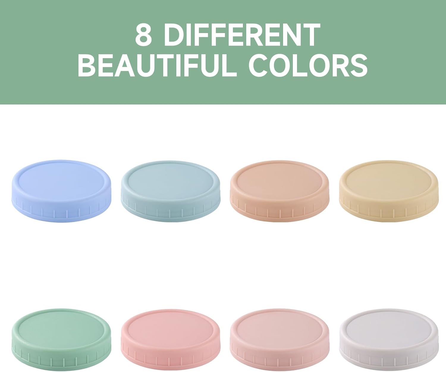8-Pack Wide Mouth Mason Jar Lids