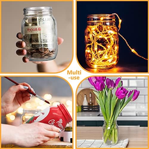 Perfect for Preserving Meal Prep Mason Jars with Lids Home Kitchen Essential