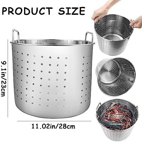 High-Quality Stainless Steel Stock Pot Steamer Basket