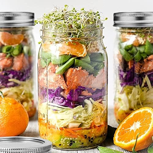 Premium 12-Pack Mason Jars for Canning Fermenting