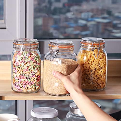 Perfect for Cooking 50 oz Glass Jars - Leaky-Proof Durable
