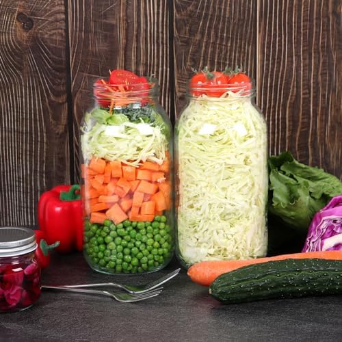 Mcupper 34 Wide Mouth Mason Jars 64 oz - Perfect Canning Solution